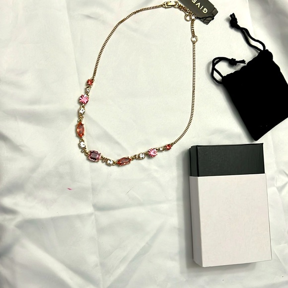 🆕Authentic Givenchy Crystal Necklace, 16" + 3" extender - Picture 7 of 8